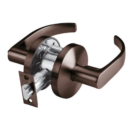 DORMA Grade 2 Cylindrical Lock, 10-Passage/Closet, LC-Lever, C-Rose, Oil Rubbed Dark Bronze, 2-3/4 Inch C510-LCC-613